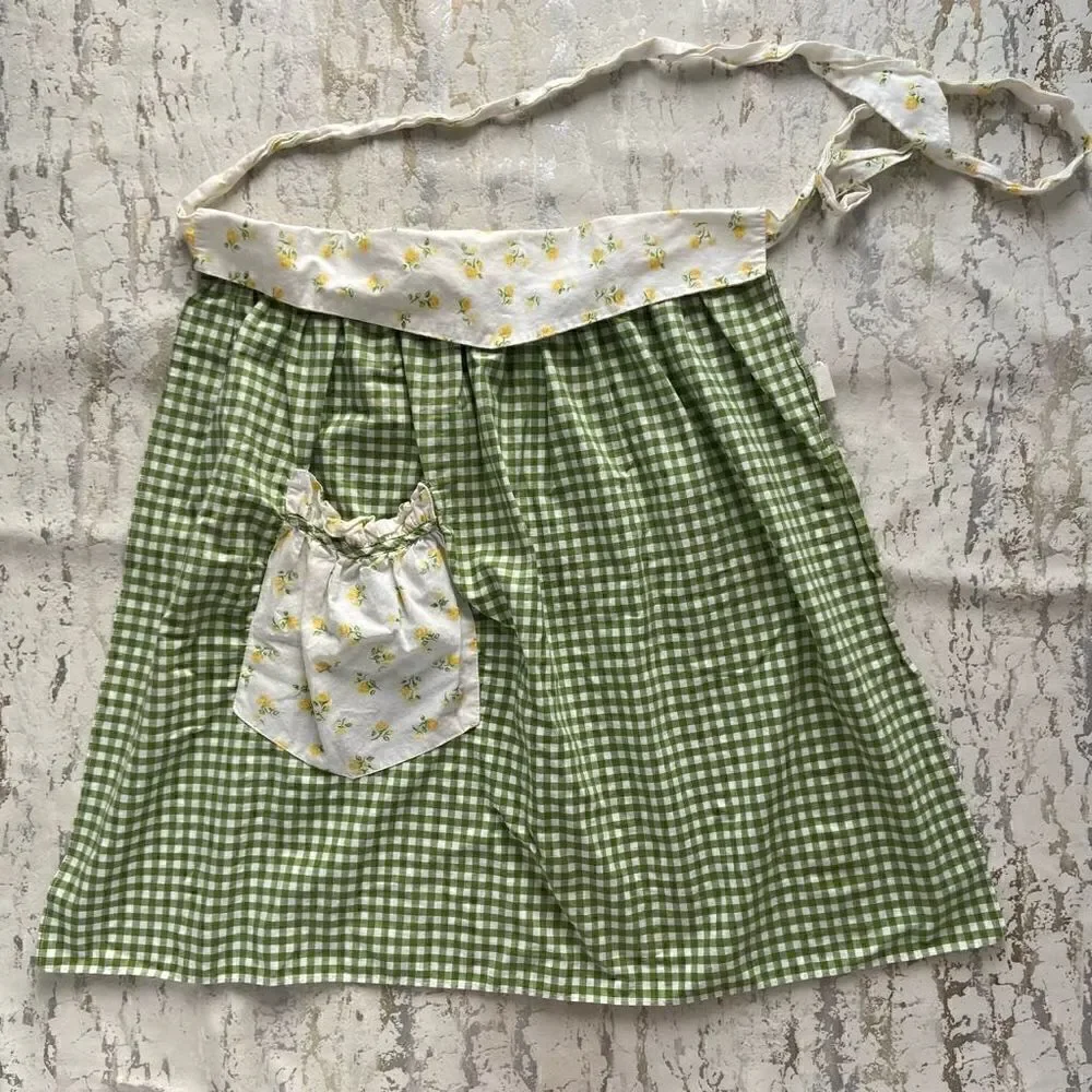American Hostess Vintage Gingham Check Apron